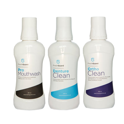 SleepRight Europe is Proud to Announce the Launch of the FreshGuard Ortho Clean, Denture Clean and Pro-Mouthwash