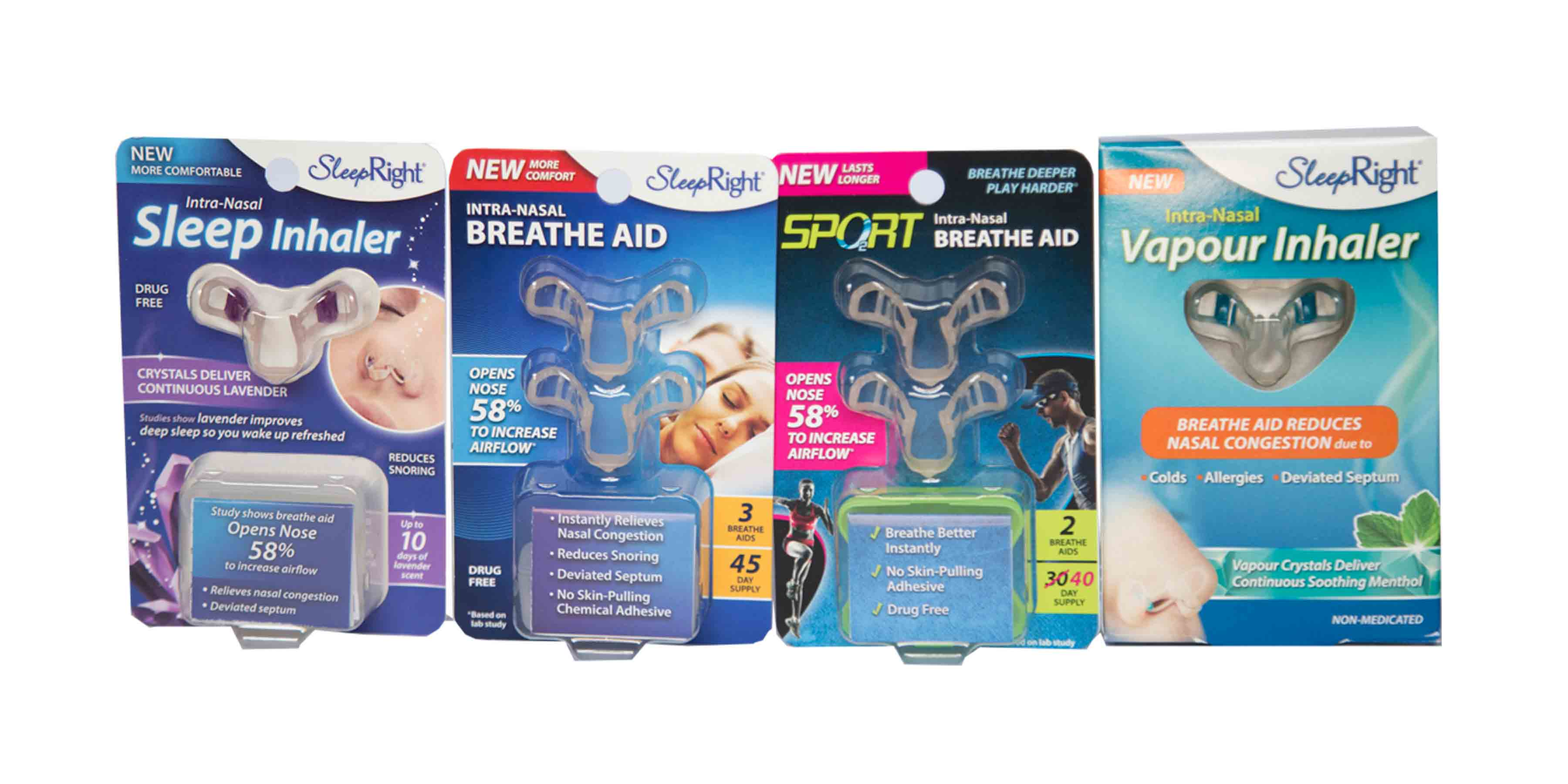 NWT 3 store Packs of Sleep Right Breathe Aid