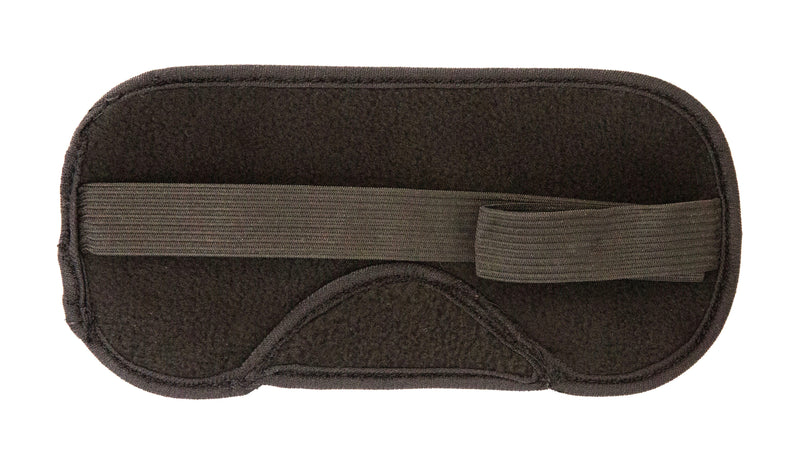 Sleep Mask - Soft Leather with Cotton Fleece - Lightweight & Comfortable - Black