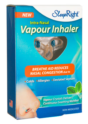 Intra-Nasal Breathe Aid Vapour Inhaler - Non Medicated - Drug Free Menthol.